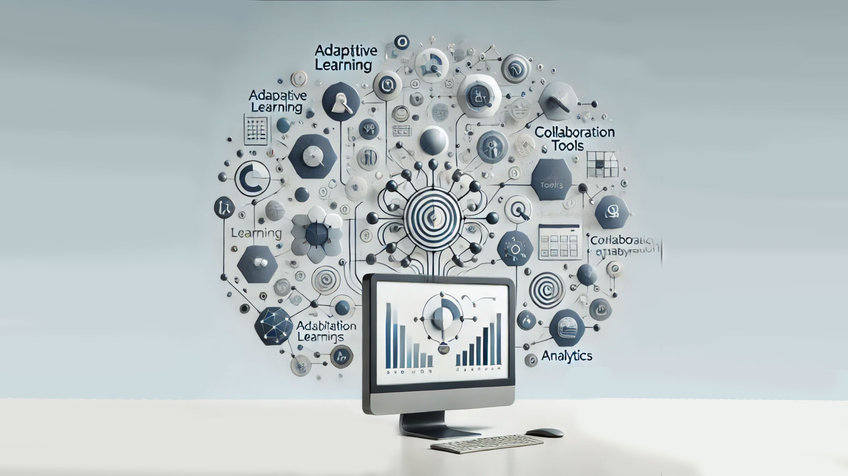 KI-generiertes Symbolbild für den Bereich Learning Analytics (LA)